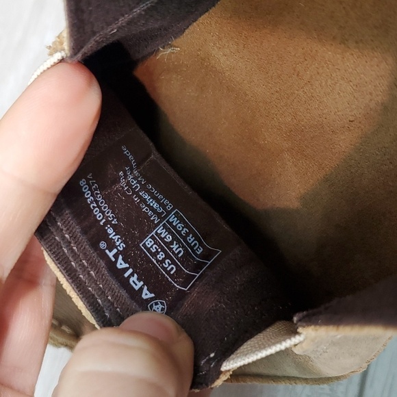 Ariat Womens Leather Bomber Cruiser Loafer Slip on shoes sz 8.5B - Picture 12 of 13